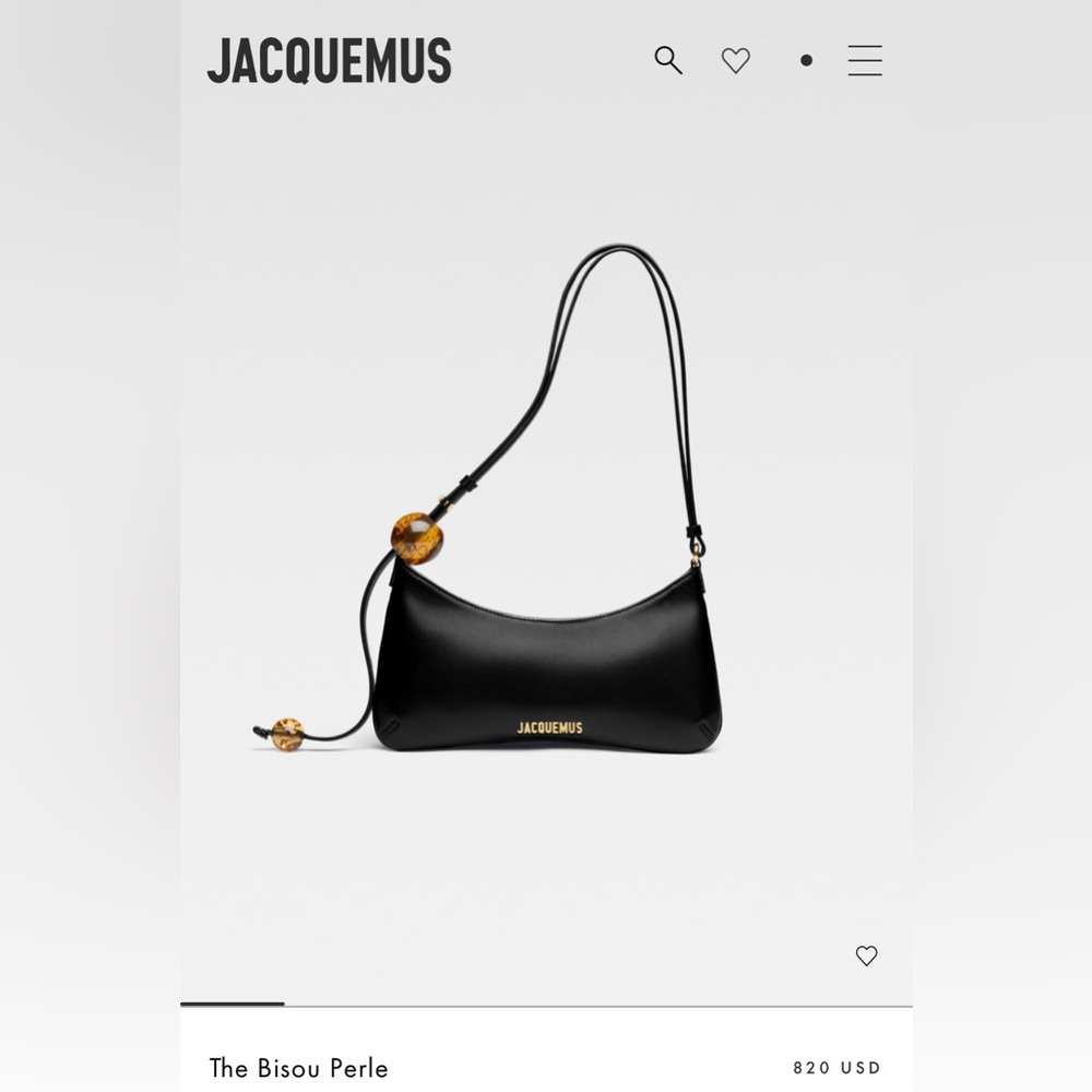 Jacquemus The Bisou Perle bag in black